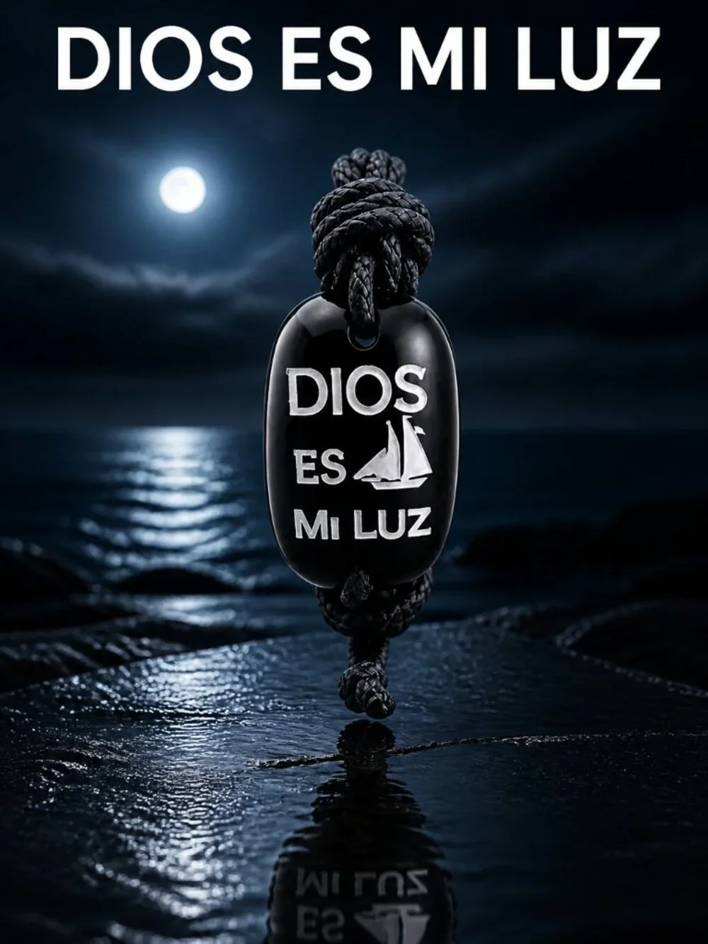 Dios Es Mi Luz Leather Bracelet